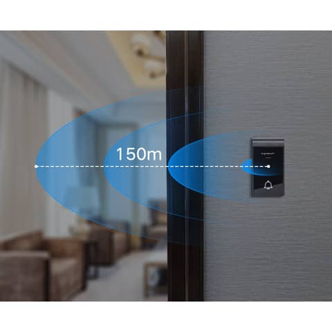 Kit campanello digitale wireless AC bianco, nero Aigostar 10x6x6,5/7,2x2x4 cm - 197919